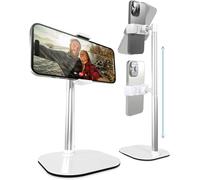 Cooper ChatStand, Height Adjustable Mobile Phone Stand for Desk, Mobile Phone Holder, iPhone Stand for Filming, iPhone Holder Desk, Video Recording, Streaming on Samsung, Android Phones, (Frost White)