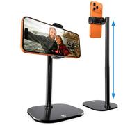 Cooper ChatStand, Height Adjustable Mobile Phone Stand for Desk, Mobile Phone Holder, iPhone Stand for Filming, iPhone Holder Desk, Video Recording, Streaming on Samsung, Android Phones, (Black)