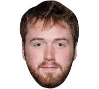 Cooper Hoffman (Beard) Celebrity Mask, Flat Card Face, Fancy Dress Mask