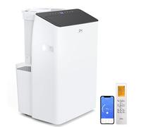Cooper&Hunter 14,000 BTU (12,000 BTU SACC) Portable Air Conditioner Inverter and Heater with Dual Hose, Dehumidifier and Fan for Areas up to 550 sq. Ft, with Remote Control and