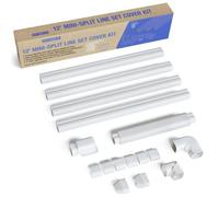 Cooper & Hunter Paintable Line Cover Kit for Mini Split and Central Air Conditioners Durable PVC Decorative Tubing Cover