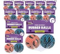 Cooper & Pals 24pk Bulk Rubber Balls, 60mm Strong & Durable Dog Balls, Soft and Bouncy Design, Perfect for Fetch, Chewing, and Playtime, Pet-Friendly Materials For Active Dogs, Training Outdoor Fun