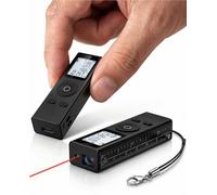 Cooper Ray, Mini Laser Measure, 68mm/28g Pocket Size Keychain Laser Measurement Tool, Great Gift, ±2mm Accuracy, 30m/100ft Digital Tape Measure, IN/FT/M Units, Metal Body, Backlit Screen, USB-C,