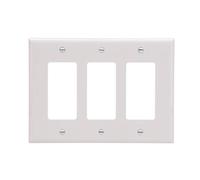Cooper Wiring Devices PJ263W Mid-Size Polycarbonate 3-Gang Decorator GFCI Wallplate, White Color by Cooper Wiring