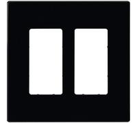 Cooper Wiring Devices PJS262BK Decorator Screwless Wallplate, 2-Gang, Black