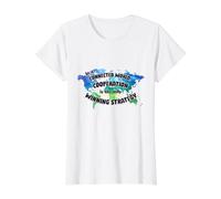 Cooperation Winning Strategy Value Graphic T-Shirt, Women, White, M