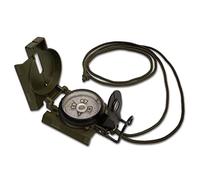 Coopers Bay Scout Lensatic Compass - Phosphorescent Glow in The Dark - Aluminum Body - 5° & 20 MILS Dual Scale - Military Style Sighting Compass with Case & Neck Lanyard