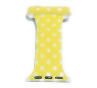 Coopers Care UK, Compatible Replacement Strap for Apple Watch Nurse Fob Strap, Size 38-40mm Yellow Polka Dot
