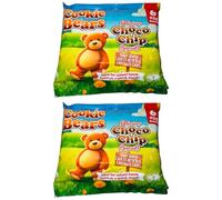 Coopers Mini Cookie Bears Choco Chip Biscuits 2 Pack - 2 x 150g - Mini Chocolate Chip Bear Shaped Cookies - Includes Gifty Goodness Shopping List