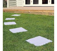 Coopers of Stortford - 4 Pack of Plastic Patio Stepping Stones - Weatherproof Lightweight Garden Paving with Concrete Effect - Garden Pathway Paving Slabs