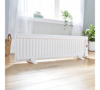 Coopers of Stortford - 600W Low Level Oil Filled Radiator, Thermostatic | Slim under-window design, adjustable thermostat, powder-coated panel finish, low running costs