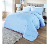 Coopers of Stortford - All-in-One Coverless Duvet 1.5/4.5 Tog - Blue/Grey/Lilac/Pink (Blue, King 1.5 Tog)