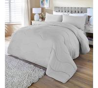 Coopers of Stortford All-in-One Coverless Duvet 1.5/4.5 Tog - Blue/Grey/Lilac/Pink (Grey, Single 1.5 Tog)