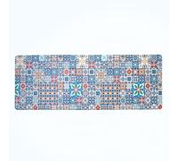 Coopers of Stortford - Anti Fatigue Kitchen Mat with Cushioned Support - Mosaic Tile Printed PVC Floor Mat with Anti Slip Backing - 120 x 45cm