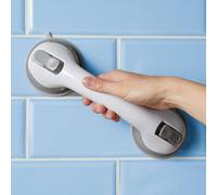Coopers of Stortford - Pack of Two White Bathroom Grab Rails - Suction Handle for Bath Shower or Toilet - Non-Slip Tool-Free Safety Rails
