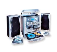 Coopers of Stortford - Cleveland Compact Hi-Fi System - Vinyl, CD, Tape | Multi-format hi-fi system, turntable, 3-disc CD player, dual cassette deck, USB and memory card slot, remote control