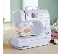 Coopers of Stortford - Compact Sewing Machine with 12 Pre-Programmed Stitch Functions - Lightweight and Portable, Mains or Battery Powered, H26 x W27.5 x D12.1cm