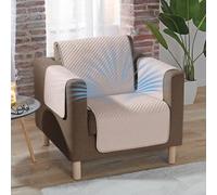 Coopers of Stortford - Cooling Fibre Armchair Cover - Soft, Stretchy & Non-slip - Breathable Honeycomb Jacquard Texture - Washable at 30°C - 60x150cm