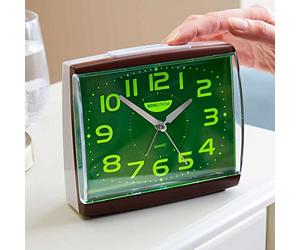 Coopers of Stortford - Easy to Read Silent Alarm Clock - Bedside Clock with Big, Bold Digits & Silent Second Hand - Analogue Clock with Precision Quartz Movement & Loud Alarm