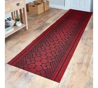 Coopers of Stortford Heavy-Duty Slip-Resistant Hallway Runner 67 x 150-300cm (67 X 200 cm, Red)