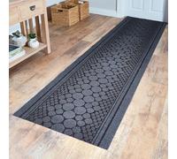 Coopers of Stortford Heavy-Duty Slip-Resistant Hallway Runner 67 x 150-300cm (67 X 250 cm, Black)
