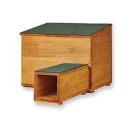 Coopers of Stortford - Hedgehog House Garden Decor with Felt Roof - Safe Shelter for Garden Hedgehogs, Extended Entrance to Deter Predators