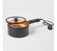 Coopers Of Stortford Hot Pot Electric Saucepan, Mini Electric Skillet Portable Nonstick Sauté Pan with Power Adjustment, Rapid Ramen Cooker Travel Multicooker Electric Pot for Steak/Soup
