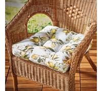 Coopers of Stortford Lemon Print Booster Cushion - Summer Outdoor Garden Armchair