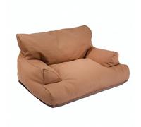 Coopers of Stortford - Medium Pet Sofa Bed L65 x W50 cm - Leather-Look Easy-Clean Dog and Cat Bed with Headrest and Arms