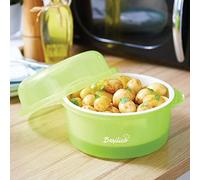 Coopers of Stortford - Microwave Potato and Vegetable Steamer, 21 cm Diameter, Green