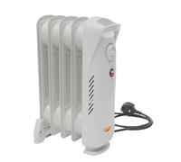Coopers of Stortford - Mini Oil-Filled Radiator 0.5kW - Compact Portable Heater with Safety Cut-Out, Tip-Resistant Design & Thermostatic Control - Ideal for Personal Use