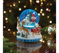 Coopers of Stortford - Musical LED Snowglobe - Hand-Painted Christmas Scene with Automatic Snow Effect, 8 Melodies & Battery Operation