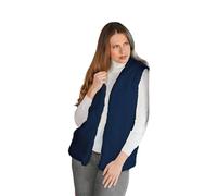 Coopers of Stortford - Navy Fleece Body Warmer - Long-Line Hooded Layer for Extra Warmth - Lightweight Indoor and Outdoor Jacket with Zip Front and Side Pockets (UK, Alpha, XL, Regular, Regular)