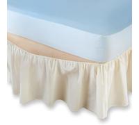 Coopers of Stortford - Pack of 2 Cream Easy-Fit Valances for Beds - One Size Fits Single to King - Discreetly Conceals Bed Frame - 52% Cotton 48% Polyester