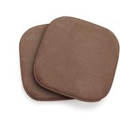 Coopers of Stortford - Pack of 2 Memory Foam Seat Cushions for Dining Chairs - Non Slip Chair Pads with Chenille Cover - 40 x 40cm