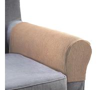 Coopers of Stortford - Pair Stretch Arm Covers - Protective Chair Armrest Slipcovers - Elastic Durable Fabric - Machine Washable - Fits Most Chairs - 52x18cm