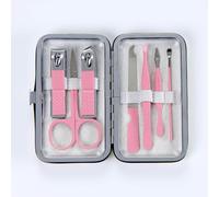 Coopers of Stortford - Personalised Manicure Set - Seven Piece Travel Kit | Seven-piece manicure and pedicure set, personalised monogram, PU case, stainless steel tools, compact travel design
