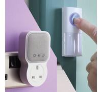 Uni-Com Plug-Through Wireless Door Chime 98520GB + W96001 — 150m, 30 Chimes, LED, 3 Modes