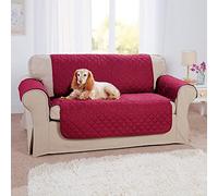Coopers of Stortford Quilted Armchair/2 Seater/3 Seater Sofa Settee Reversible Furniture Protector (Armchair, Wine)