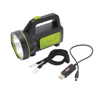 Coopers of Stortford - Rechargeable Xenon LED 2000 Lumen Flashlight - Ultra-Bright Front and Downward Light with USB Charging and Hands-Free Strap