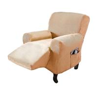 Coopers of Stortford - Recliner Chair Cover Wine - Stretch Fit Armchair Protector with Lever Cut-Out - Side Pocket Storage - Washable Furniture Slipcover