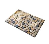 Coopers of Stortford - Rectangular Pebbled Door Mat - Natural Pebbles for Beach Vibe - Keeps Sand, Dirt & Mud Outside - Weather-Resistant EVA Backing - Indoor/Outdoor Use - L70 x W40cm