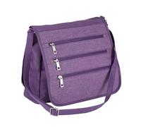 Coopers of Stortford RFID Protected Adjustable Organiser Shoulder Bag | Black Or Plum | L29 xW25 xD4cm