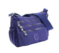 Coopers of Stortford - RFID Travel Organiser Bag - Compact Multi Pocket Nylon Crossbody with Secure Zip Pockets for Cards Passports and Documents (Navy)