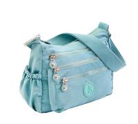 Coopers of Stortford - RFID Travel Organiser Bag - Compact Multi Pocket Nylon Crossbody with Secure Zip Pockets for Cards Passports and Documents (Aqua)