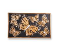 Coopers of Stortford Rubber DoormatIndoor Outdoor Butterfly, Leaf or Allium with Non-Slip (Butterfly)