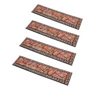 Coopers of Stortford - Set of 2 Cobbled Step Mats - Non Slip Outdoor Tread Covers - Recycled Rubber Tyre Material - Weatherproof Grip for Garden Steps - 89.5x23cm