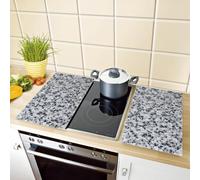 Coopers of Stortford - Set of 2 Granite Effect Glass Hob Covers - Tempered Safety Glass, Scratch-Resistant, Multi-Use for Hob Covers, Chopping & Serving, Hygienic and Heat-Resistant