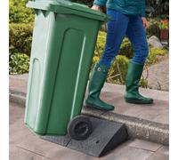 Coopers of Stortford - Set of Two Rubber Kerb Ramps for Wheelie Bins, Bikes and Wheelbarrows - Heavy Duty Access Ramps with Textured Slip Resistant Surface