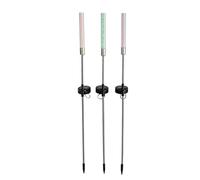 Coopers of Stortford - Set of 3 Solar Bubble Stake Lights with Colour Changing LEDs - Solar Powered Garden Pathway Lights